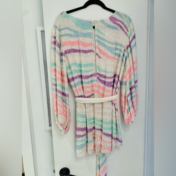 NWT Retrofete Grace Dress Rainbow Zebra XS - Picture 4 of 5